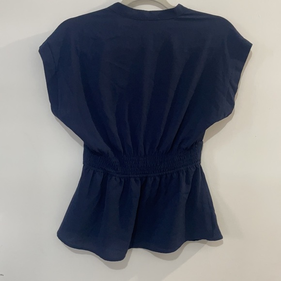 Navy blue peplum blouse - Picture 4 of 4